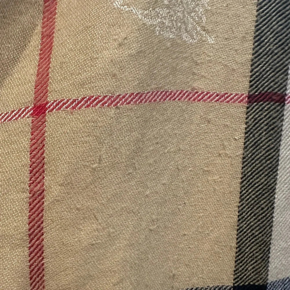Burberry Tan and Black Checkered Scarf - Picture 7 of 10